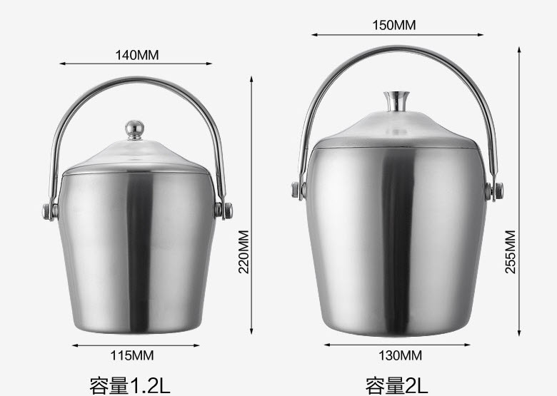 Xô đá inox 2 lớp có nắp Millai ML5433