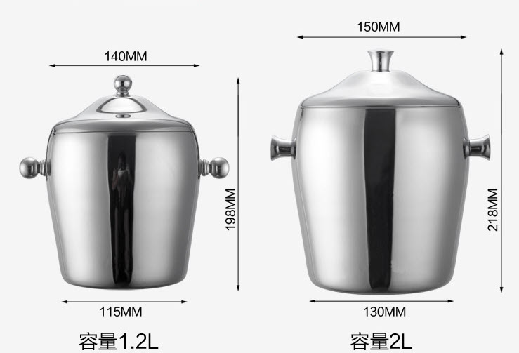 Xô đá inox 2 lớp có nắp Millai ML5433