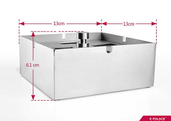Gạt tàn inox 3mm có nắp chặn Epalace WR21007L