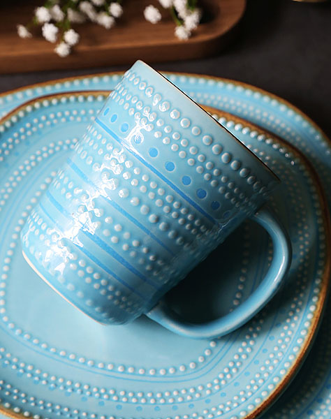 Bộ tô dĩa ly gốm porcelain handmade OMK GCTZ016 cho nhà hàng quán ăn.
