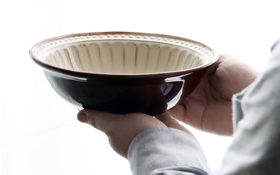 Bộ tô chén dĩa gốm porcelain handmade OMK GT006.