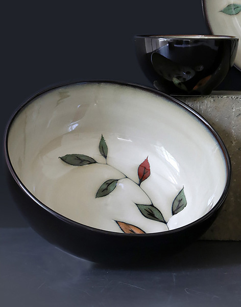 Bộ tô chén dĩa gốm porcelain handmade OMK GCTZ006.