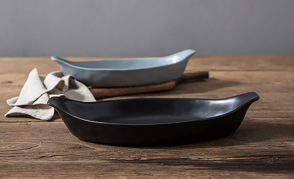 Tô thố gốm porcelain Ijarl Hatton8 quai cầm chống nóng.