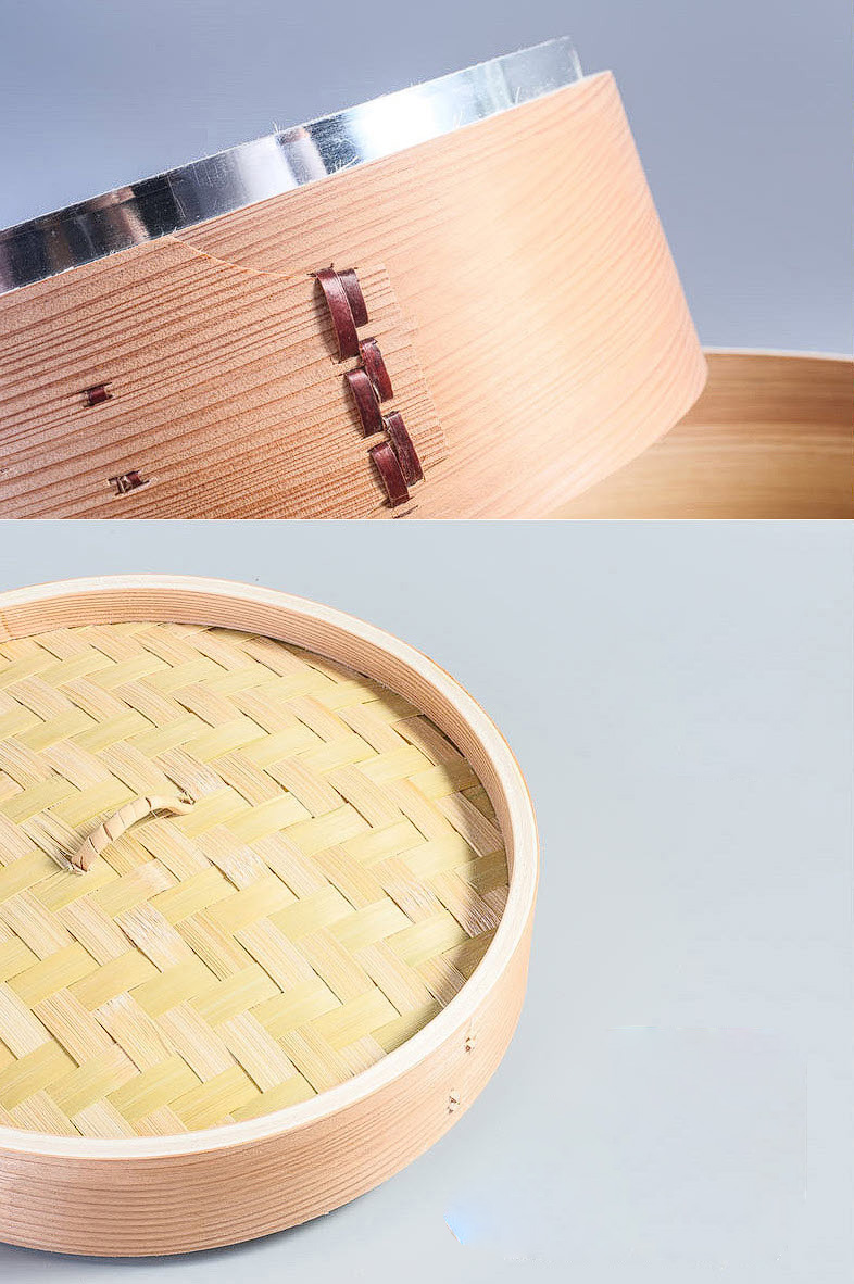 Xửng hấp bánh gỗ Tuyết Tùng lồng hấp dimsum, hải sản, rau củ Steam ZSM003