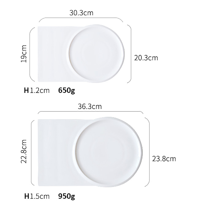 Dĩa kiểu gốm porcelain McAllen MA012 đựng thức ăn sang trọng.