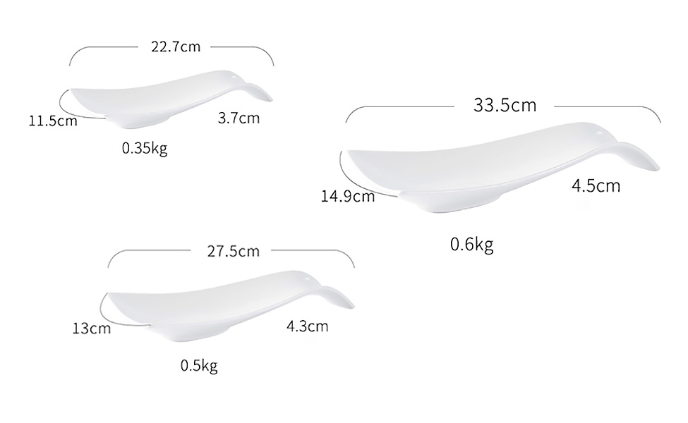 Khay dĩa gốm trắng porcelain đựng sushi thức ăn McAllen MA020.