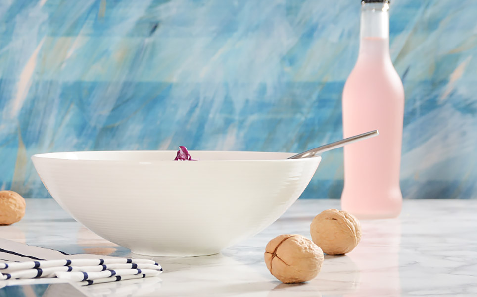 Tô gốm trắng porcelain McAllen 93313 đựng thức ăn.