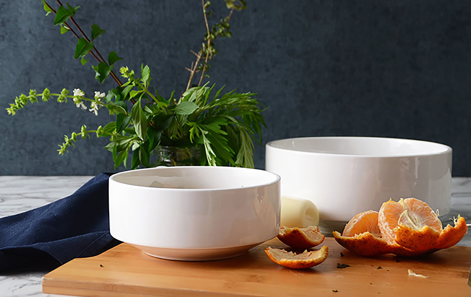 Tô gốm trắng porcelain McAllen 93229 dạng xuông.