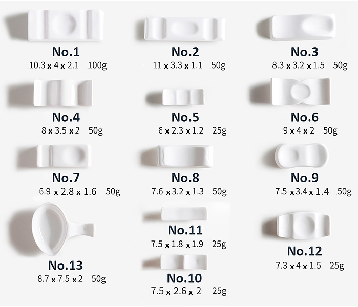 Gác đũa muỗng sứ porcelain trắng McAllen MA028