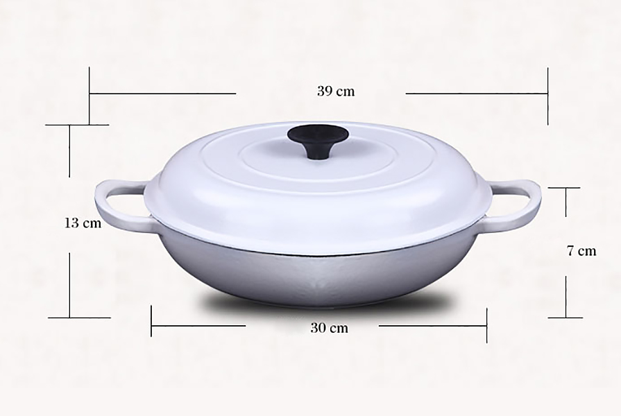 Nồi gang tráng men ăn lẩu hấp hải sản 30cm Tasty N30