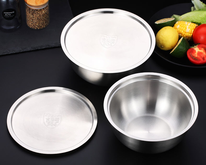 Tô trộn salad đựng thức ăn inox 304 có nắp A07026