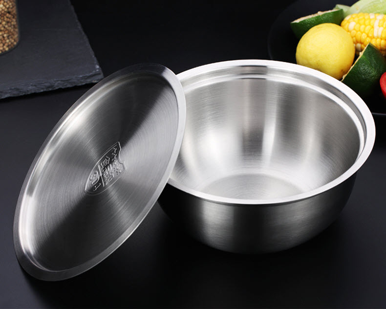 Tô trộn salad đựng thức ăn inox 304 có nắp A07026