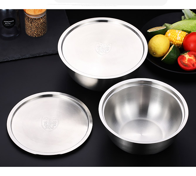 Tô trộn salad đựng thức ăn inox 304 có nắp A07026