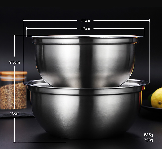 Tô trộn salad đựng thức ăn inox 304 có nắp A07026