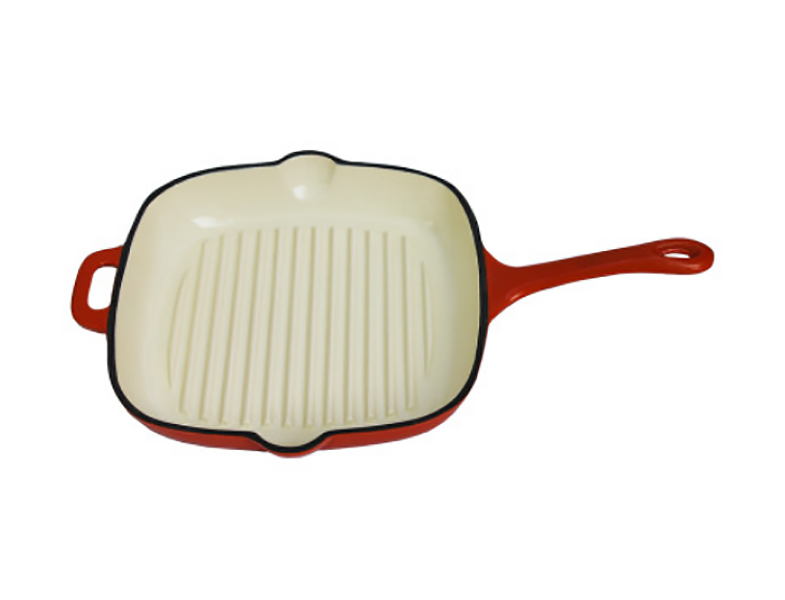 Chảo gang tráng men tay cầm Jinghui TCP28.