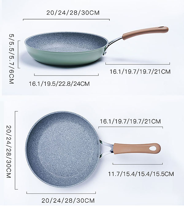 Chảo chống dính nhôm phủ vân đá Carote BG8220.