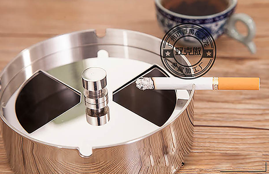 Gạt tàn inox 201 có nắp chặn Histeel HS002