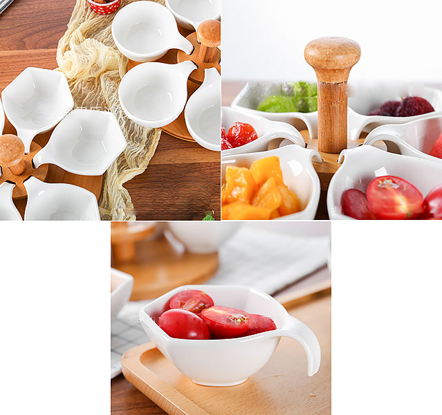 Khay đựng bánh kẹo trái cây gốm sứ Hong HM002.