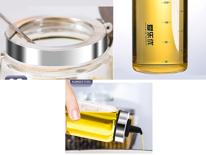 Bộ đựng gia vị thủy tinh Aileu A1.