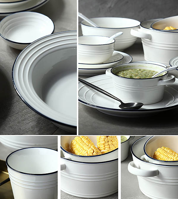 Bộ tô chén dĩa gốm sứ Keyston KT003.