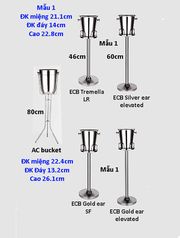 Xô đá có chân inox Yalin G1333