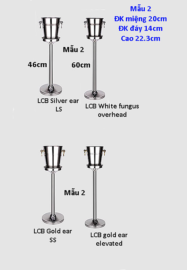 Xô đá có chân inox Yalin G1333