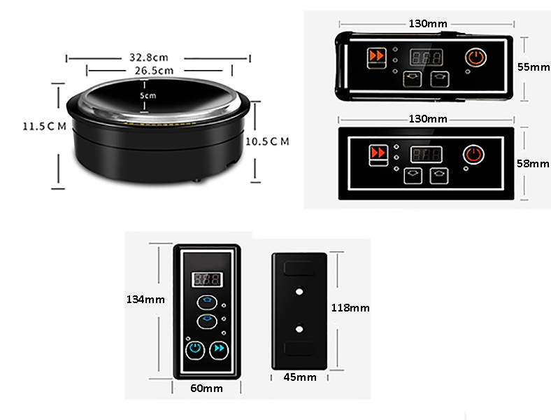 Bếp từ âm dùng cho chảo bầu 2500W Aopa H25