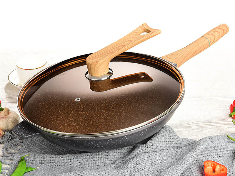 Chảo nhôm chống dính tròn 32cm tay cầm gỗ Umetre UM3268