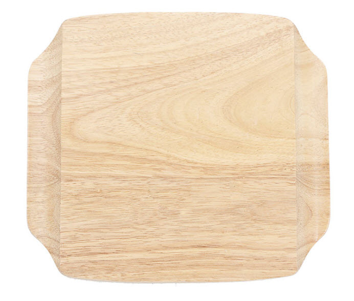 Chảo gang vuông 2 quai cầm đế gỗ OEM SL2158