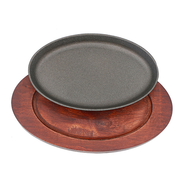 Chảo gang oval chống dính ăn beefsteak OEM SL2038