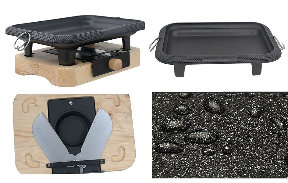 Khay hấp cá hâm nóng hải sản kèm bếp cồn hâm nóng thức ăn buffet SLV001