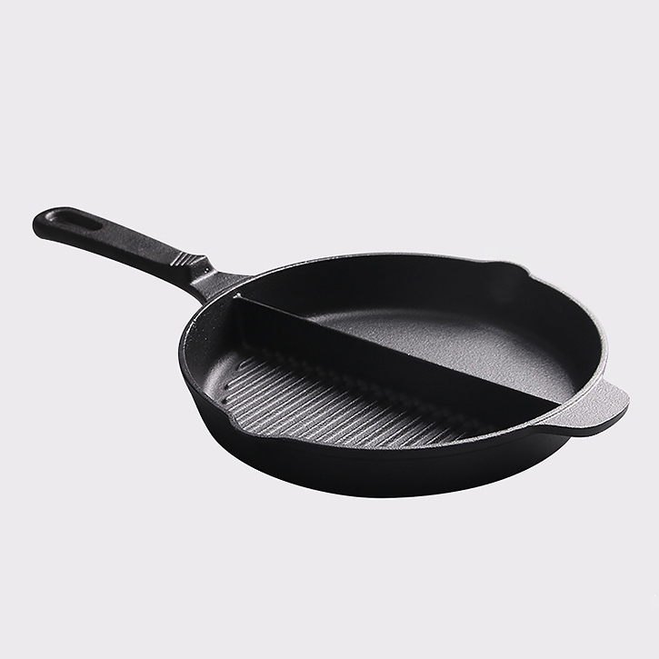 Chảo gang nướng thịt làm ốp la 2 ngăn OEM WH1920