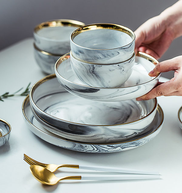 Bộ chén dĩa tô kiểu gốm sứ Dasheng DLS01.