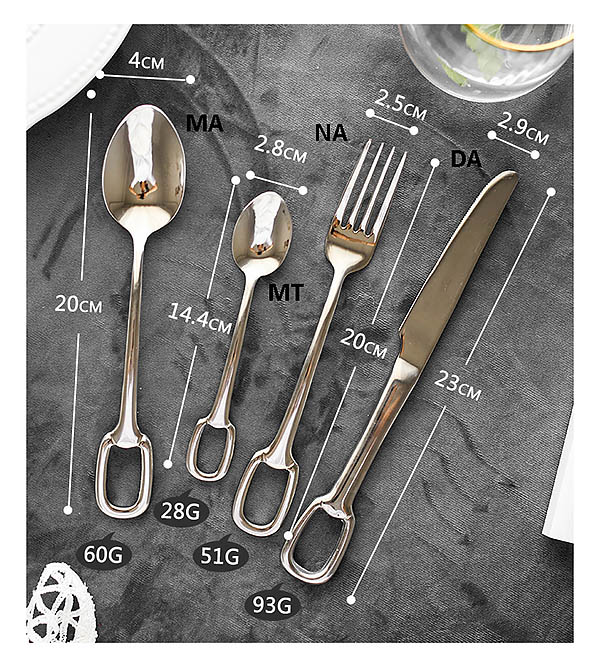 Bộ dao muỗng nĩa inox 304 mạ vàng GH BDMN01.