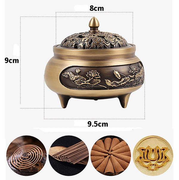 Lư đồng đốt trầm hương Haoye XY1.