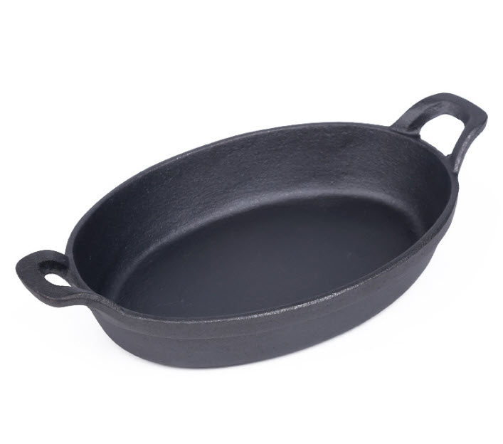 Chảo gang oval 2 quai Jinghui JHTYJP nhiều size