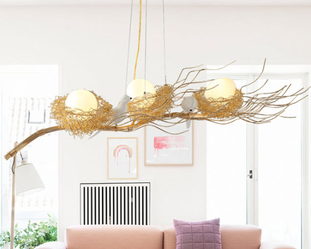 Đèn thả trần treo trần tổ chim Yixi YX025