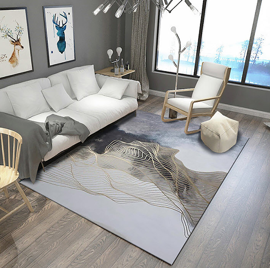 Thảm trải sàn hình chữ nhật mẫu trừu tượng Poetry PB03
