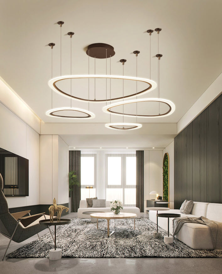 Đèn thả trần đèn treo trần vòng led Youerte YE9912