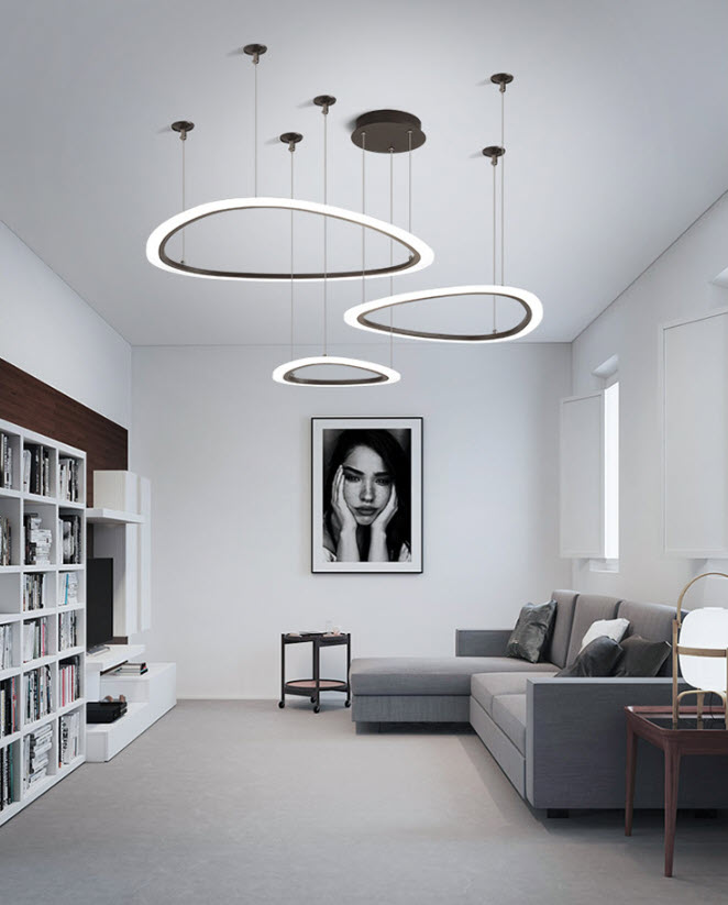 Đèn thả trần đèn treo trần vòng led Youerte YE9912