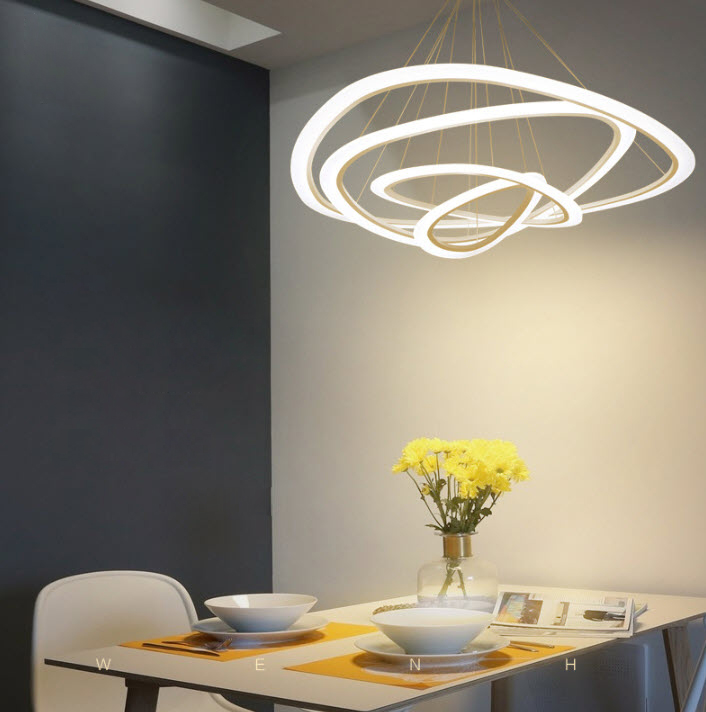 Đèn thả trần đèn chùm vòng tròn led Youerte YE6712