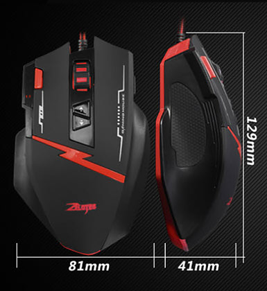 Chuột chơi game 8 nút bấm 2500DPI Zelotes C8