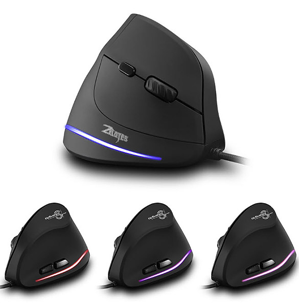 Chuột dọc chơi game có led đổi màu 3200DPI Zelotes T20