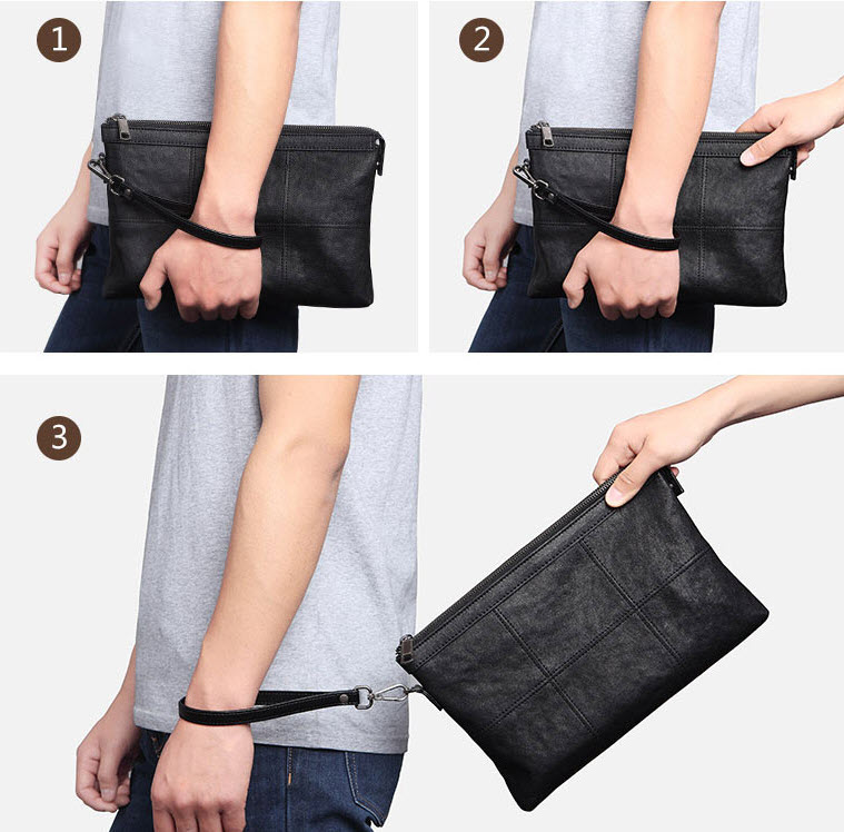 Bóp ví nam men wallet cầm tay da bò Feger FG06163