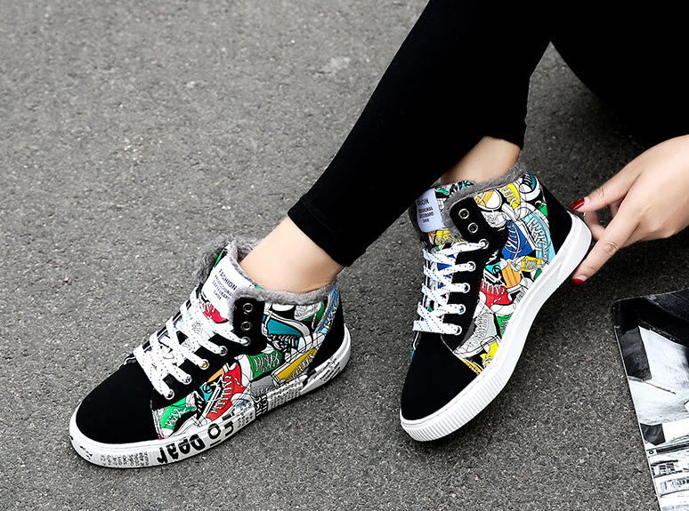 Giày sneaker nam nữ in họa tiết Mr.Insist MI7371