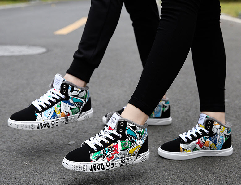 Giày sneaker nam nữ in họa tiết Mr.Insist MI7371