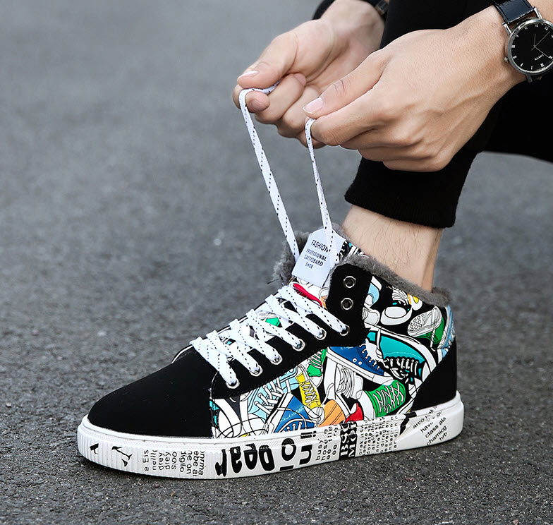 Giày sneaker nam nữ in họa tiết Mr.Insist MI7371