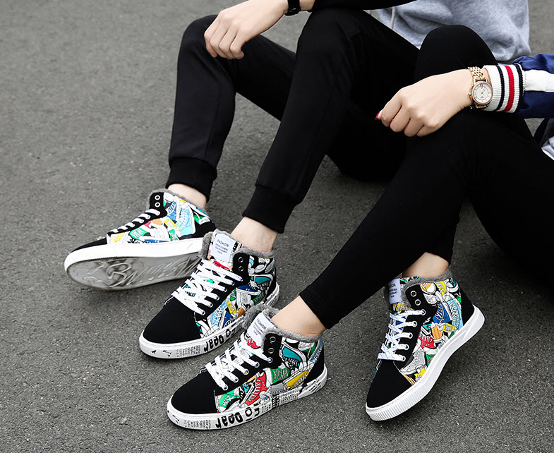 Giày sneaker nam nữ in họa tiết Mr.Insist MI7371