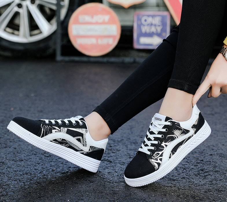 Giày sneaker nam nữ vải in họa tiết Mr.Insist MI5902
