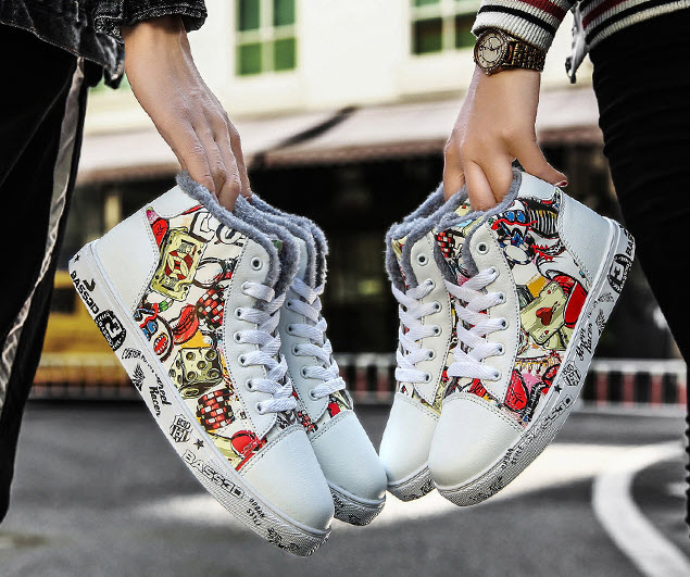 Giày sneaker nam nữ in họa tiết Mr.Insist MI2259
